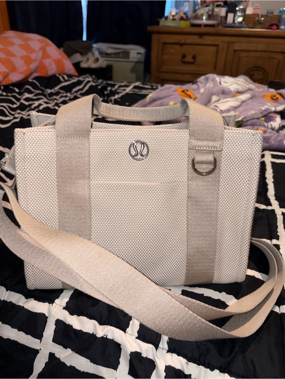 lululemon athletica mini Beige Canvas Crossbody Tote - Neutral Beige - Picture 4 of 10